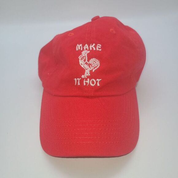 Petals and Peacocks "Make it Hot" Sriracha Theme Baseball Hat - Picture 1 of 14